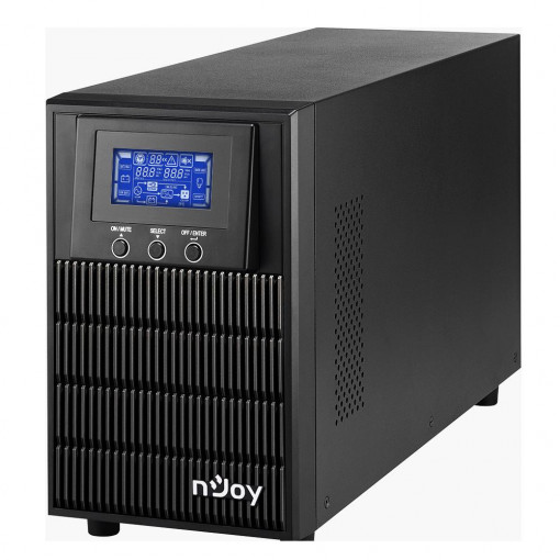 UPS nJoy Aten PRO 1000, 1000VA/800W, On-line (double convension UPS), LCD Display, 3 Prize Schuko cu Protectie, Tower, Smart SNMP & USB & RS- 232, Efficiency up to 88%, Software management
