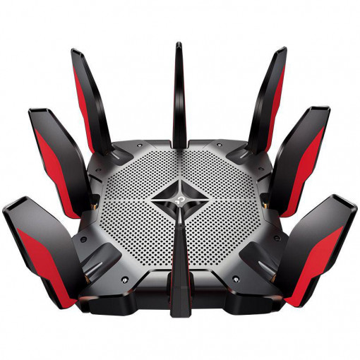 Wireless Router TP-LINK, AX11000; 1.8 GHz Quad-Core CPU, 1 GB RAM, 512 MB Flash, 5 GHz: 4804 Mbps(802.11ax), 2.4 GHz: 1148 Mbps(802.11ax) , Standard and Protocol: WI-FI 6, IEEE 802.11ax/ac/n/a 5 GHz, IEEE 802.11ax/n/b/g 2.4 GHz, 8 Antene externe de