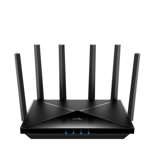 CUDY BE11000 Full 2.5G Tri-Band Wi-Fi 7 Mesh Router, Chipset Qualcomm, 802.11be/ax/ac/a/b/g/n, 5764Mbps at 6GHz + 4320 Mbps at 5GHz + 688Mbps at 2.4GHz, 4 x 2.5Gbps RJ45 Ports, 6 x 5dBi fixed antennas, WiFi router/AP/ Repeater/WISP Mode,