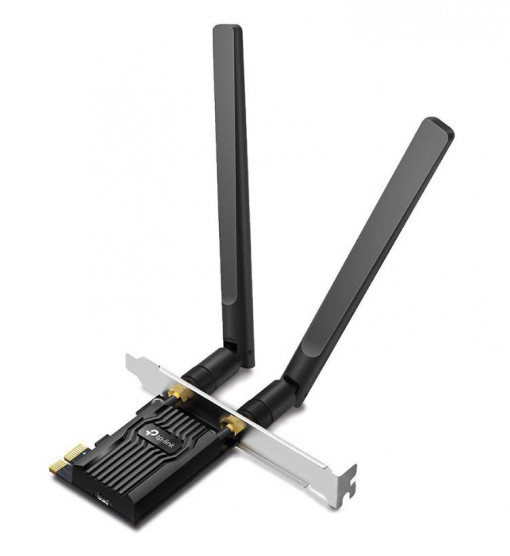 Adaptor wireless TP-Link, ARCHER TX20E, AX1800, 2 x antene externe Dual-Band 5Ghz, 2.4 Ghz, dimensiuni: 120.8 × 78.5 × 20.9 mm, Bluetooth 5.2.