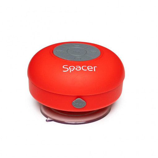 Boxa Spacer DUCKY-RED portabila, 3W RMS, control volum, acumulator 300mAh, microfon incorporat, incarcare USB, waterproof, rosu