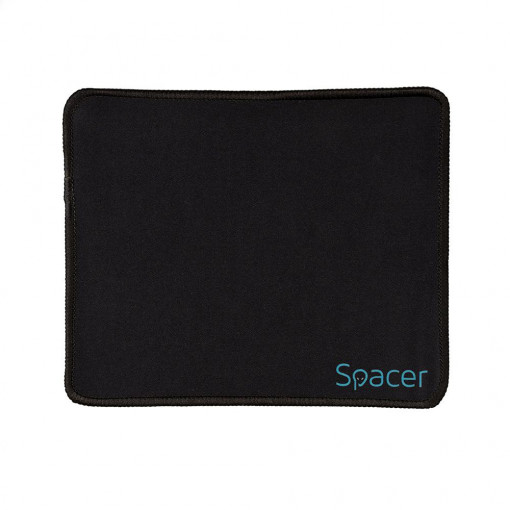 MOUSE PAD SPACER SP-PAD-S, cauciuc si material textil, cusut pe margine, 220x180x2mm, negru
