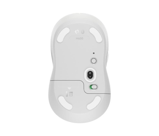 Mouse wireless Logitech Signature M650, rezolutie 2000 DPI, dimensiuni 10.71 x 6.18 x 3.78 cm, alb