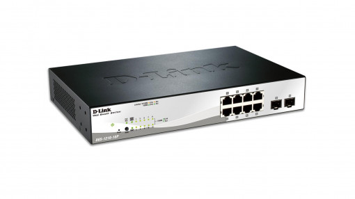Switch D-Link DGS-1210-10P, 8 port, 10/100/1000 Mbps