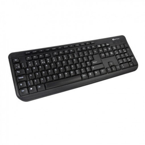 Tastatura Serioux 9400MM, cu fir, US layout, neagra, multimedia (11 hotkeys), USB