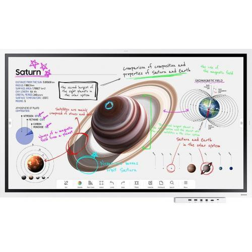 Display interactiv (tabla interactiva) Samsung Flip Pro WM55B, 55" (140cm), UHD, operare 16/7, luminozitate 220nit, backlight Edge LED, timp raspuns 8ms, contrast 4700:1, Tizen 5.0, Flip App, CPU A72*4, RAM 2.5GB, stocare 8GB; Browser, prezentare
