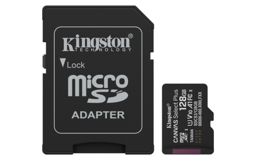 MicroSDXC Kingston, 128GB, Select Plus, Clasa 10 UHS-I Performance