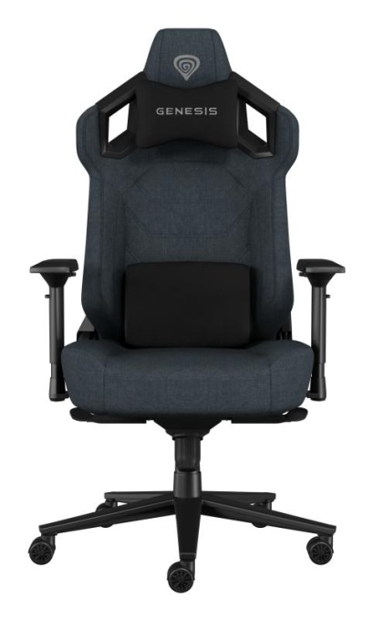 Scaun gaming Genesis Nitro 800, material textil, reglabil pe inaltime, greutate maxima suportata 150 kg, inaltime scaun reglabil 47 - 53 cm, spatar ajustabil 135°, dimensiuni roti 60mm, echipat cu piston cu gaz clasa 4, manere 4D, negru