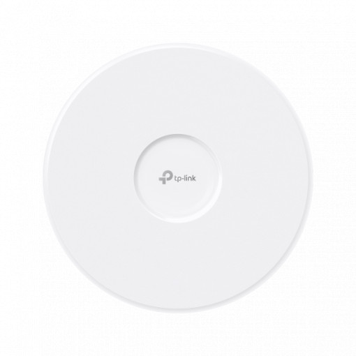 TP-LINK EAP773 Tri-Band BE9300 WI-FI7 Access Point, Interfață: 1× Port Ethernet de 10G, Alimentare: 802.3at PoE sau 12V/2.5A DC, Dimensiuni: 220 × 220 × 32.5 mm, Antena: • 2.4 GHz: 2× 4.0 dBi, 5 GHz: 2× 5.0 dBi, 6 GHz: 2× 5.0 dBi, Bluetooth 5.2, Montare