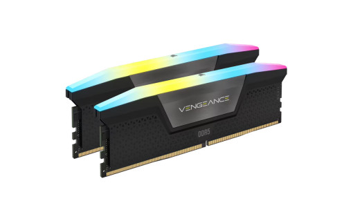 CR VENGEANCE® RGB 32GB (2x16GB)RGB DDR5 DRAM 6400MHz C32 Memory Kit — Black XMP 3.0 SPD Latency 40-40-40-77 SPD Voltage 1.1V Tested Voltage 1.40V https://www.corsair.com/us/en/p/memory/cmh32gx5m2b6400c32/vengeance-