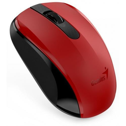 Mouse Genius NX-8008S wireless, PC sau NB, wireless, 2.4GHz, optic, 1200 dpi, butoane/scroll 3/1, rosu