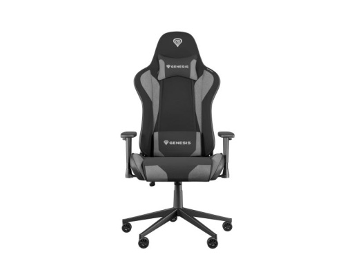 Scaun gaming Genesis Nitro 440 G2, material Synthetic PU + Textil, reglabil pe inaltime, greutate maxima suportata 120 kg, inaltime scaun reglabil 45- 52 cm, sezut si spatar textil ajustabil 150°, dimensiuni roti 60mm, negru/gri