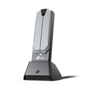BE6500 High Gain Tri-Band Wi-Fi 7 USB Adapter SPEED: 2882 Mbps at 6 GHz + 2882 Mbps at 5 GHz + 688 Mbps at 2.4 GHz SPEC: 2× High Gain External Antennas, USB 3.0, Cradle with Extension Cable FEATURE: Wi-Fi 7, MU-MIMO, OFDMA, HE160, WPA3, MLO, 4K QAM - Img 2