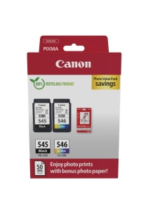 Canon pachet cartuse cearneala PG-545/CL-546 PHOTO VALUE PACK, capacitate negru: 180 pagini/8ml, Color: 180 pagini / 8ml, Compatibil cu: PIXMA 2550S, PIXMA IP2850, PIXMA MG2450, PIXMA MG2550, PIXMA MG2950, PIXMA MG3050, PIXMA MG3051, PIXMA MG3052, PIXMA - Img 3