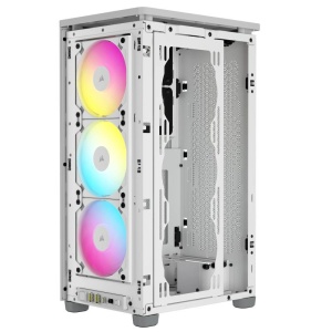 Carcasa Corsair 2000D Airflow RGB Mini-ITX, panou tempered glass, 3x 2.5" drive bays, dimensiune 458x271x200, alb - Img 12