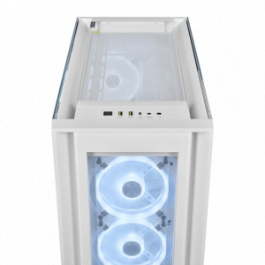 Carcasa CORSAIR iCUE 5000X RGB QL Edition Mid-Tower ATX WHITE, Expansion Slots 7 vertical + 2 horizontal - Img 3