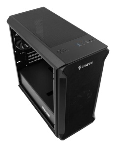 Carcasa GENESIS IRID 503 V2 Mini Tower NEGRU, Tempered Glass, Sloturi Expansiune 4, Drive Bays: 2x3.5" 3x2.5", Ventilatoare Suportate: 6 (spate: 1x120mm, fata: 3x120mm sau 2x140mm, sus: 2x120mm sau 2x140mm), Ventilatoare Incluse: 2 (2x120mm), Format - Img 4
