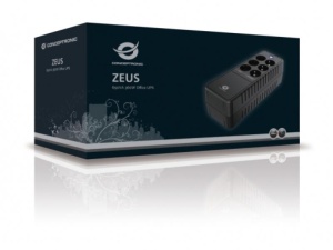 Conceptronic ZEUS05E 650VA 360W UPS, Schuko x 6 (3x surge protection 3x surge protection & battery backup), RJ45 In/Out, AVR, 110 x 309 x 84 mm - Img 9