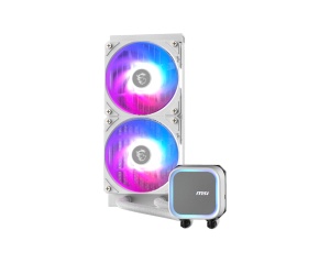 Cooler Procesor MSI MAG CORELIQUID A13 240 AIO Alb, marime radiator 240mm, 2 ventilatoare ARGB GEN2, Viteza pompa: 3800 +/- 10%, Suport AMD: AM4/AM5, suport INTEL: LGA 1700/1851, Airflow: 62.6 CFM, Nivel de zgomot pompa: 20dBA - Img 2
