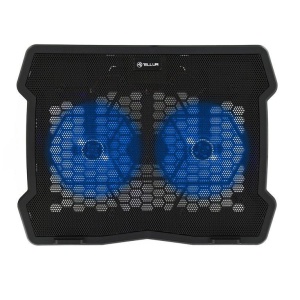 Cooling pad Tellur Basic, 15.6", 2 ventilatoare, Negru - Img 1