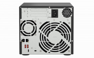 NAS QNAP 473A 4-Bay, CPU AMD Ryzen V1000 series V1500B 4C/8T 2.2 GHz, RAM 8GB (1x 8GB) DDR4 (2 x SODIMM slots, max. 64GB total, optional ECC RAM support), 2.5/3.5 SAS 12Gbps, SAS/SATA 6Gbps HDD (neincluse), LAN: 2 x 2.5GbE, optional 10GbE expansion via a - Img 2
