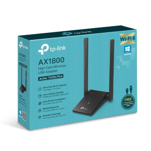 TP-Link ARCHER TX20U Adaptor USB Wireless AX1800 cu două antene High- Gain, Dimesnsiuni; 84 × 156.3 × 19.2 mm, Standarde Wireless: IEEE 802.11a/b/g/n/ac/ax, Rada semnal: 2.4 GHz: 574Mbps, 5 GHz: 1201Mbps, Securitate Wireless: WEP, WPA/WPA2/WPA3, - Img 1