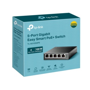 "5-Port Gigabit Easy Smart Switch with 4-Port PoE+ PORT: 4× Gigabit PoE+ Ports, 1× Gigabit Non-PoE Ports SPEC: 802.3af/at, 120 W PoE Power, Desktop Steel Case FEATURE: PoE Auto Recovery, MTU/Port/Tag-based VLAN, QoS, IGMP Snooping, Web/Utility - Img 7