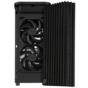 Carcasa ASUS PROART PA401 WOOD EDITION Mid Tower ARGB NEGRU, Tempered Glass, Sloturi Expansiune 7, Drive Bays: 2x3.5" 2x2.5"/3.5", Ventilatoare Suportate: 5 (spate: 1x120mm, fata: 2x140mm sau 2x160mm, sus: 2x120mm sau 2x140mm), Ventilatoare Incluse: 2 - Img 8