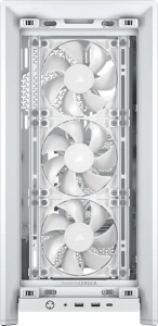 Carcasa CORSAIR FRAME 4000D RS Mid Tower ALB, Tempered Glass, Sloturi Expansiune 7 orizontale sau 3 verticale, Drive Bays: 2x3.5" 4x2.5", Ventilatoare Suportate: 11 (spate: 1x120mm sau 1x140mm, fata: 3x120mm sau 2x140mm sau 2x200mm, lateral: 3x120mm sau - Img 2