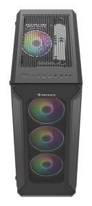 Carcasa GENESIS IRID 505 V2 Mid Tower ARGB NEGRU, Tempered Glass, Sloturi Expansiune 8, Drive Bays: 2x3.5" 7x2.5", Ventilatoare Suportate: 6 (spate: 1x120mm, fata: 3x120mm sau 2x140mm, sus: 2x120mm sau 2x140mm), Ventilatoare Incluse: 4 (4x120mm OXAL - Img 4