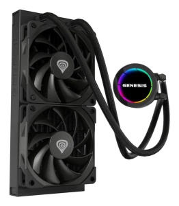 Cooler Procesor GENESIS HYDRIA 240 NEGRU, dimensiune radiator 276x120x27mm, 2 ventilatoare ARGB, Viteza ventilatoare: 500-1550 RPM, Airflow ventilatoare: 80 CFM, Suport AMD: AM4/AM5, suport INTEL: LGA 1151/1156/1150/1200/1700/1851 - Img 9
