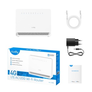 CUDY AC1200 Wi-Fi 4G LTE Cat.4 Router, AC1200 Wi-Fi, build-in 4G LTE modem, 4 10/100M RJ45 Ports, Nano SIM Slot, 300Mbps at 2.4GHz + 867Mbps at 5GHz, Internal antennas, PPTP/L2TP/OpenVPN/WireGuard VPN, DNS over Cloudflare/Google/Quad9, DDNS, SMS, Band - Img 6