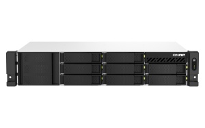 NAS QNAP 873AEU 8-Bay, CPU AMD Ryzen V1000 series V1500B 4C/8T 2.2 GHz, RAM 4GB (1x4GB) DDR4 SODIMM (max. 64GB total, optional ECC RAM support), HDD: 8 x 2.5"/3.5" SATA 6Gbps, 2x M.2 2280 PCIe Gen3 x1 (neincluse), LAN: 2 x 2.5GbE, optional 10GbE - Img 4