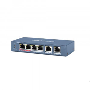 Switch Hikvision DS-3E0106HP-E, 4-port, HiPoE - Img 1