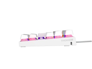 Tastatura gaming mecanica cu fir Genesis Thor 303 TKL, iluminare RGB, switch Linear, switch model Outemu Pitch Silent, numar taste 87, 11 butoane multimedia, lungime cablu 1.8m, dimensiuni 355 x 136 x 36 mm ,alb - Img 4