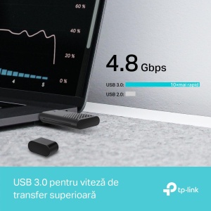 TP-Link ARCHER TX20U Adaptor USB Wireless AX1800 cu două antene High- Gain, Dimesnsiuni; 84 × 156.3 × 19.2 mm, Standarde Wireless: IEEE 802.11a/b/g/n/ac/ax, Rada semnal: 2.4 GHz: 574Mbps, 5 GHz: 1201Mbps, Securitate Wireless: WEP, WPA/WPA2/WPA3, - Img 9