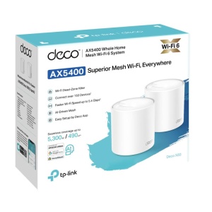 TP-Link AX3000 whole home mesh Wi-Fi 6 System, Deco X60(2-pack); Standarde Wireless: IEEE 802.11 ax/ac/n/a 5 GHz, IEEE 802.11 ax/n/g/b 2.4 GHz, 2 LAN/WAN Gigabit Ethernet Ports, Qualcomm 1 GHz Quad-core CPU, 4 internal antennas per Deco unit, 2402 Mbps - Img 4