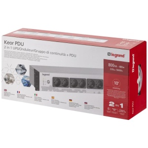 UPS Legrand Keor PDU monofazat, 800VA/480W, IN 1xIEC 10A OUT 8x Schuko, technologie off-line, conexiune USB HID, capacitate baterie 12V/9AH, 230V, dimensiuni 440x150x88mm, greutate 5kg - Img 9