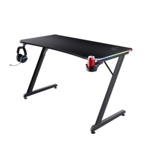 Birou gaming Trust GXT 709 Luminus, iluminare RGB, greutate 15.5 kg, greutate maxima 150 kg, negru - Img 2