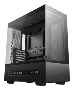 Carcasa DEEPCOOL CH690 DIGITAL Mid Tower NEGRU, Tempered Glass+ SPCC+ ABS, Sloturi Expansiune: 8, Drive Bays: 1x3.5" 2+1x2.5", Ventilatoare Suportate: 10 (spate: 1x120mm sau 1x140mm, sus: 3x120mm sau 3x140mm lateral: 3x120mm sau 3x140mm, invaluite in - Img 2