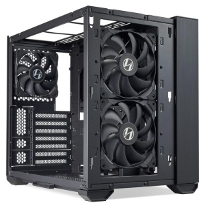 Carcasa Lian Li O11 Air Mini Mid-Tower Tempered Glass negru, PCI-Slots 5, 7, Preinstalled fans 1x 120 mm, 2x 140 mm - Img 9