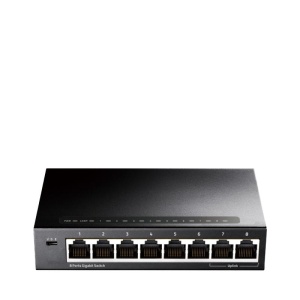 CUDY 8-Port Gigabit Ethernet Switch, 8 10/100/1000M RJ45 Ports, IGMP Snooping, Loop Detection/Prevention, 802.1p/DSCP QoS, Desktop Metal Case, Power Saving, Plug & Play, Wall-Mount - Img 2