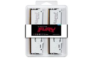 Memorie RAM Kingston, DIMM, DDR5, 64GB, 5600MHz, CL36, 1.35V, FURY Beast White, RGB, Kit of 2 - Img 5