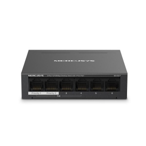 Mercusys Desktop Switch MS106LP 6 porturi 10/100Mbps, Standarde si protocoale IEEE 802.3x Flow Control, 4 porturi POE, buget POE 40W, dimensiuni: 99.8*98*25mm. - Img 6