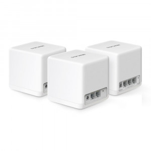 Mercusys Halo H60X(3-pack) Whole mesh Wi-Fi6 system, AX1500, Dual-band, Standarde wireless: IEEE 802.11ax/ac/n/a 5 GHz, IEEE 802.11n/b/g 2.4 GHz, Viteza wireless: 1201 Mbps on 5 GHz, 300 Mbps on 2.4 GHz, Dimensiuni:88 × 88 × 88 mm, Interfata: 3 x - Img 2