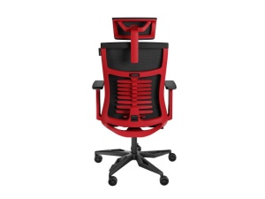 Scaun gaming Genesis Astat 700 G2, material Mesh PureFlow Plus, reglabil pe inaltime, greutate maxima suportata 120 kg, inaltime scaun reglabil 27.5 - 34.5 cm, spatar ajustabil 135°, dimensiuni roti 60mm, echipat cu piston cu gaz clasa 4, negru/rosu - Img 7