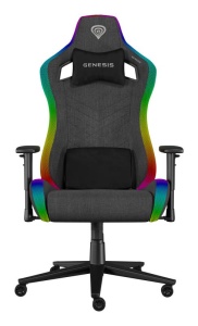 Scaun gaming Genesis TRIT 660, material textil, iluminare RGB, suporta pana la 150 kg, inaltime reglabila, spatar ajustabil, gri - Img 9