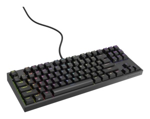 Tastatura gaming mecanica cu fir Genesis Thor 404 TKL, iluminare RGB, switch Linear, switch model Gateron Yellow Pro, numar taste 87, 11 butoane multimedia, lungime cablu 1.8m, dimensiuni 358 x 133 x 38 mm, negru - Img 2