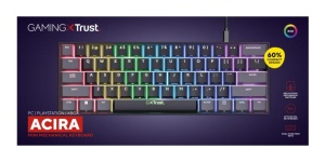 Tastatura mecanica cu fir Trust GXT 867 Acira, USB 2.0. nr taste 61, swtich linear, negru - Img 11