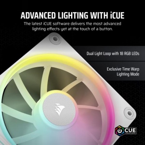 Ventilatoare Carcasa CORSAIR iCUE LINK LX120 3x120mm RGB ALB - Img 9